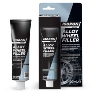 Isopon ALLOY WHEEL Filler Portion Box, 100ml tube, metallic grey