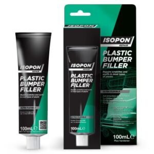 Isopon PLASTIC BUMPER Filler Portion Box, 100ml tube, dark grey