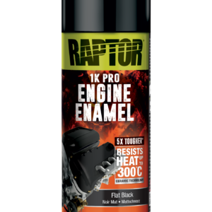 Raptor High Temp Engine Enamel 1K aerosol, 363ml; flat black