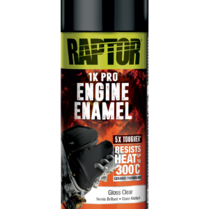 Raptor High Temp Engine Enamel 1K aerosol, 364ml; gloss clear