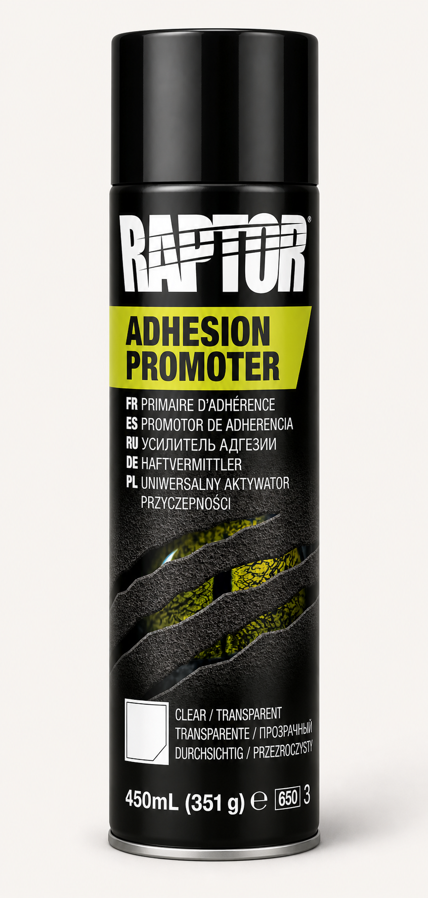 Raptor Adhesion Promoter Aerosol; 450ml; clear