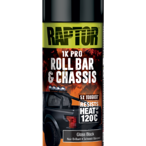 Raptor High Temp Roll Bar & Chassis 1K aerosol, 366ml; gloss black