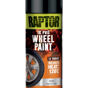 Raptor High Temp Wheel Paint 1K aerosol, 364ml; silver